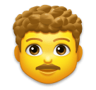 Emojidex 👨‍🦱 Homme : Cheveux bouclés