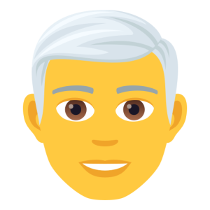 Openmoji👨‍🦳 Man: White Hair