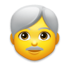 Emojidex 👨‍🦳 Hombre: Cabello Blanco