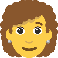 Messenger👩‍🦱 Woman: Curly Hair