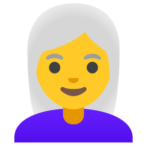 Google 👩‍🦳 Woman: White Hair