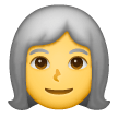 Samsung 👩‍🦳 Woman: White Hair