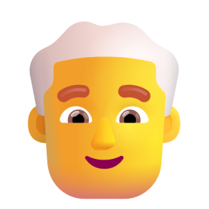 Microsoft 👨‍🦳 Man: White Hair