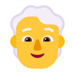 Whatsapp 🧑‍🦳 Person: White Hair