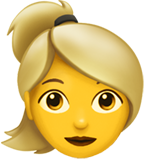 Apple 👱‍♀️ Woman: Blond Hair