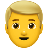 Apple 👱‍♂️ Man: Blond Hair