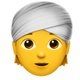 Apple 👳 Personne portant un turban