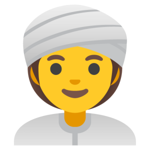 Google 👳‍♀️ Woman Wearing Turban