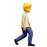 Apple 🚶‍➡️ Person Walking Facing Right