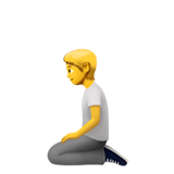 Apple 🧎 Person Kneeling