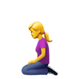 Apple 🧎‍♀️ Woman Kneeling