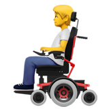 Apple 👨‍🦼 Man in Motorized Wheelchair