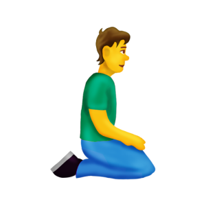 Openmoji🧎‍♂️‍➡️ Man Kneeling Facing Right