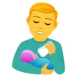 Openmoji👨‍🍼 Uomo che allatta un bambino