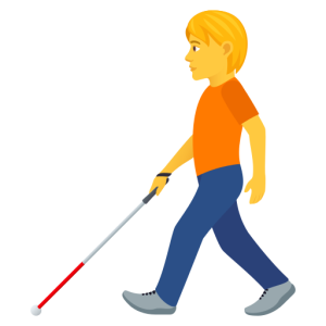 Emojidex 🧑‍🦯 Person with White Cane