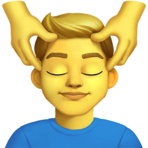 Emojidex 💆‍♂️ Mann bekommt Massage