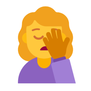 Openmoji🤦‍♀️ Une femme se fait un facepalm