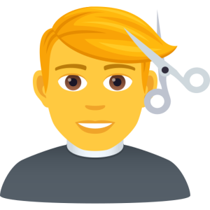 Openmoji💇‍♂️ Hombre cortándose el pelo