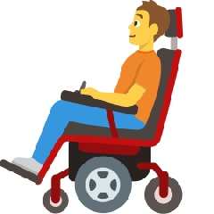 Emojidex 👨‍🦼 Man in Motorized Wheelchair