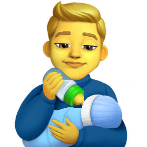 Messenger👨‍🍼 Mann füttert Baby