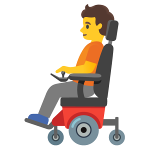 Google 👨‍🦼 Man in Motorized Wheelchair