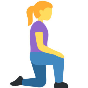 Twitter 🧎‍♀️‍➡️ Woman Kneeling Facing Right