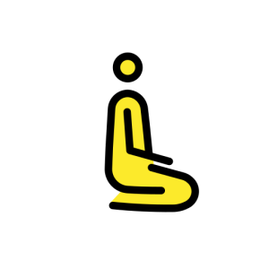 Joypixels 🧎‍♂️‍➡️ Man Kneeling Facing Right