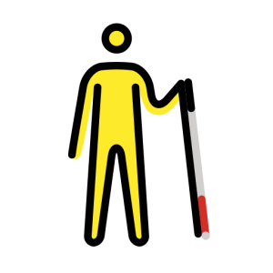 Joypixels 🧑‍🦯‍➡️ Person with White Cane Facing Right