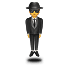 Openmoji🕴️ Pessoa de fato a levitar