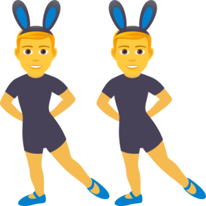 Openmoji👯‍♂️ Männer mit Hasenohren