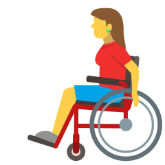 Messenger👩‍🦽 Woman in Manual Wheelchair