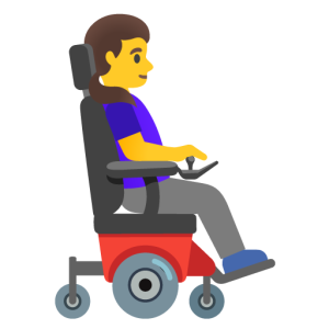 Google 👩‍🦼‍➡️ Woman in Motorized Wheelchair Facing Right