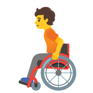 Google 👨‍🦽 Man in Manual Wheelchair