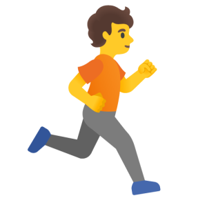 Google 🏃‍➡️ Persona corriendo mirando hacia la derecha