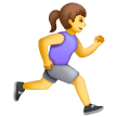 Google 🏃‍♀️‍➡️ Donna che corre rivolta a destra