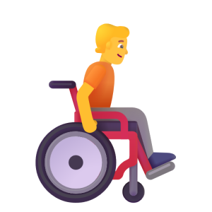 Microsoft 🧑‍🦽‍➡️ Person in Manual Wheelchair Facing Right