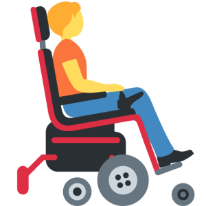 Twitter 🧑‍🦼‍➡️👨‍🦼‍➡️👩‍🦼‍➡️ Fauteuil roulant motorisé orienté vers la droite