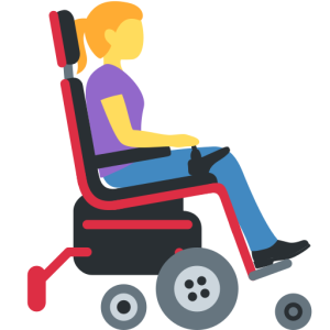 Twitter 👩‍🦼‍➡️ Woman in Motorized Wheelchair Facing Right