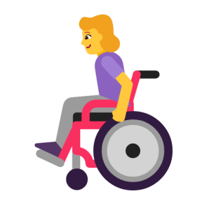 Whatsapp 👩‍🦽 Woman in Manual Wheelchair