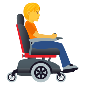 Facebook 🧑‍🦼‍➡️👨‍🦼‍➡️👩‍🦼‍➡️ Fauteuil roulant motorisé orienté vers la droite