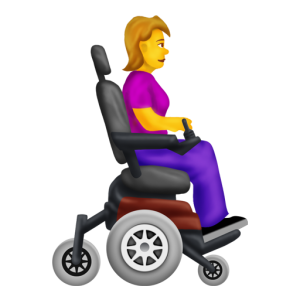 Joypixels 👩‍🦼‍➡️ Woman in Motorized Wheelchair Facing Right