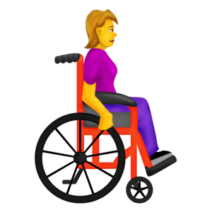 Joypixels 👩‍🦽‍➡️ Femme en fauteuil roulant manuel tournée vers la droite