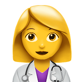 Apple 👩‍⚕️ Mulher Trabalhadora de Saúde
