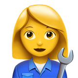 Apple 👩‍🔧 Woman Mechanic