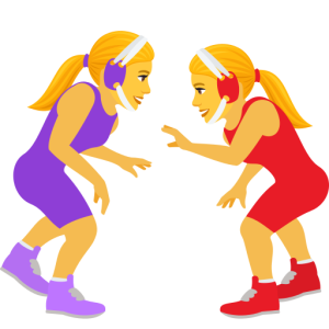 Openmoji🤼‍♀️ Lucha libre femenina