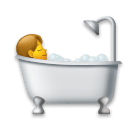 Openmoji🛀 Persona che fa il bagno