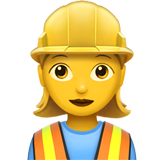 Apple 👷‍♀️ Woman Construction Worker