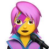 Apple 👩‍🎤 Woman Singer