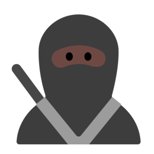 Openmoji🥷🏿 Ninja: Dark Skin Tone