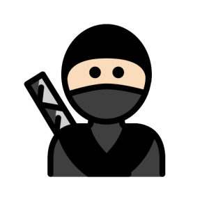 Emojidex 🥷🏻 Ninja: Light Skin Tone